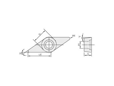 Пластина токарная VCMT 110304-PF02 TC1015C