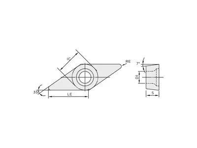 Пластина токарная VCMT 160404-PM02 TC4225P