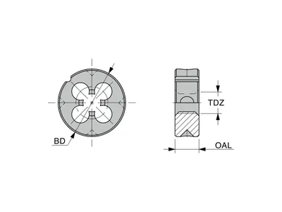 Плашка круглая TRD MF2.6x0.25-6g HC